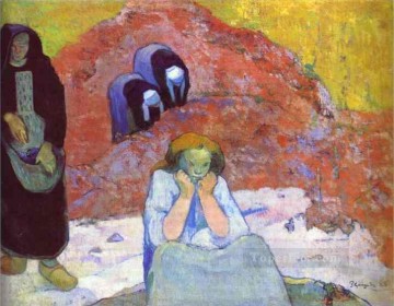 Paul Gauguin Painting - Cosecha de uvas en Arles Miseres humaines Postimpresionismo Primitivismo Paul Gauguin